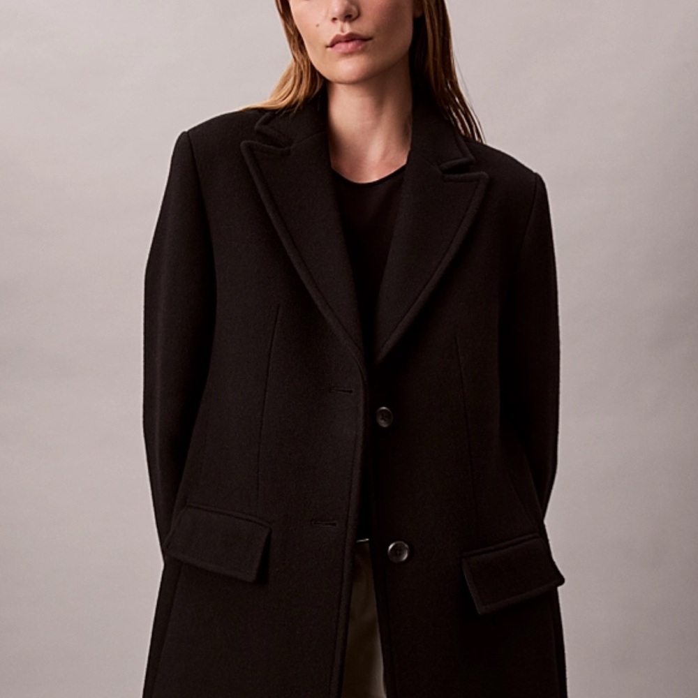 Calvin Klein Black Women's wool coat